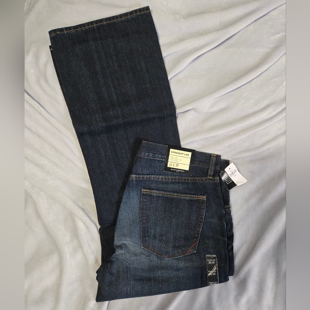 Banana Republic Men's Deep Indigo Straight Jeans